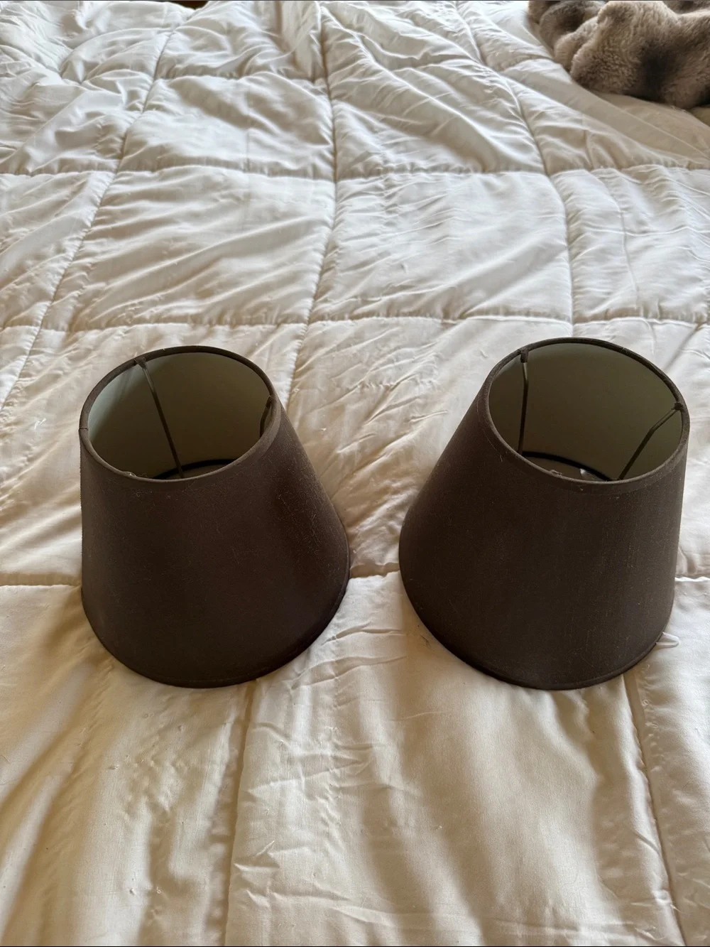 Unbranded Brown Tapered Lamp Shades – Set of 2